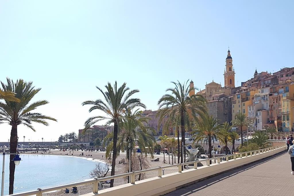 Appartement Bord De Mer Avec Garage Menton Exterior foto